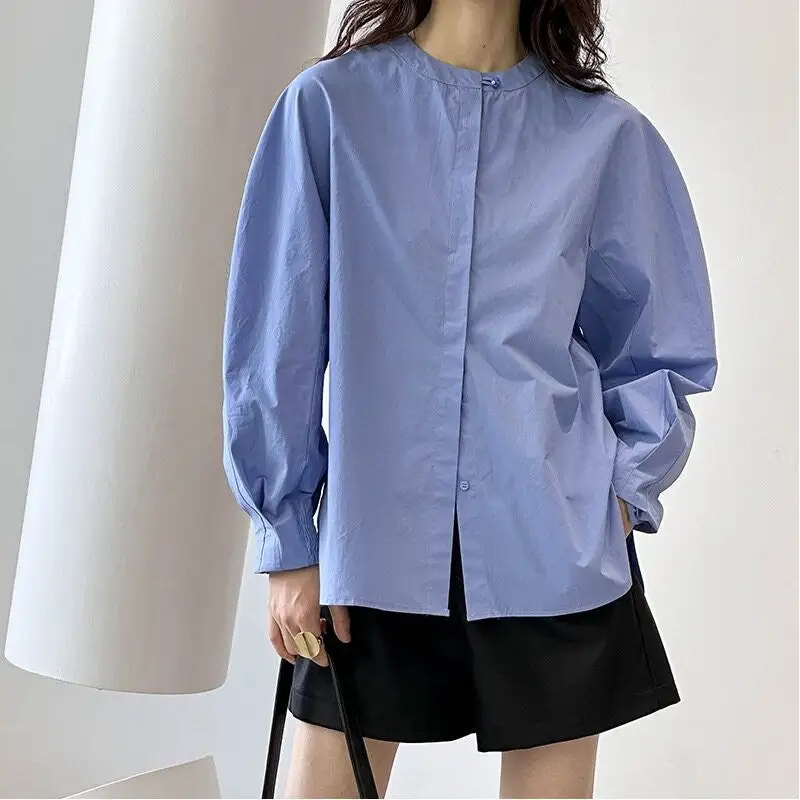 Tailored Loose Fit Button Down Long Sleeve Shirt