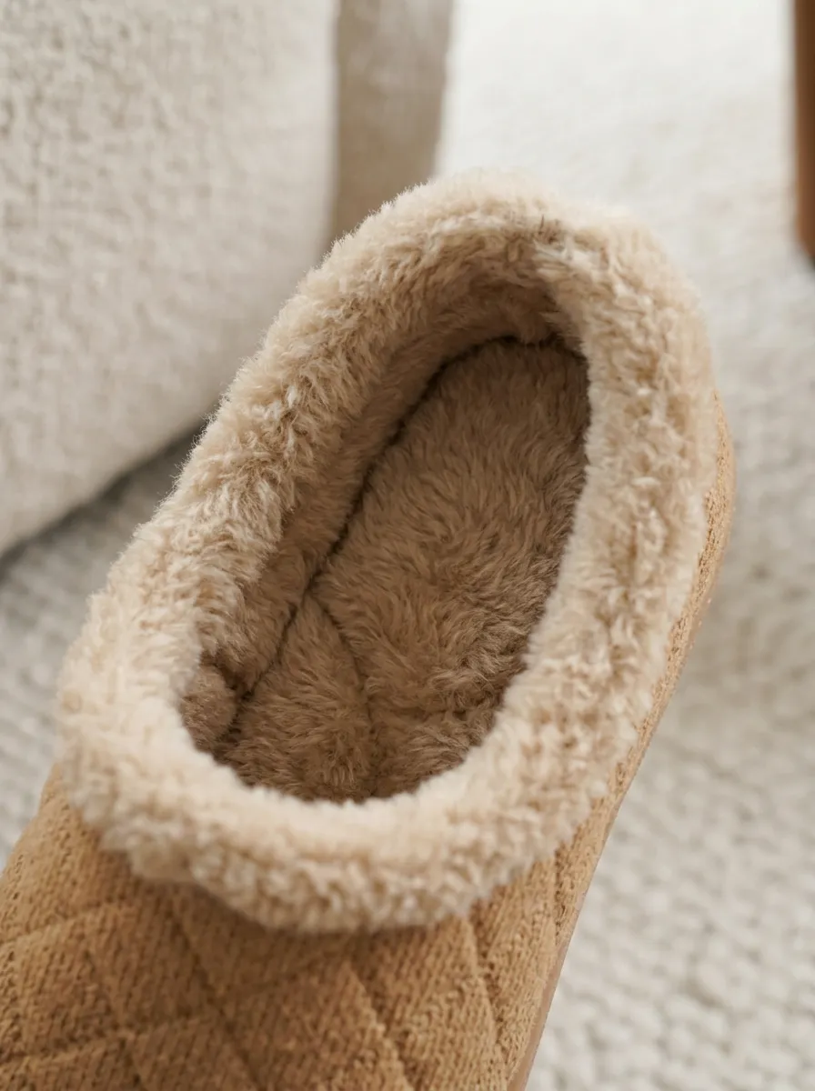 Casual Quilted Graphic Fit Unisex Warm Wool Shoes