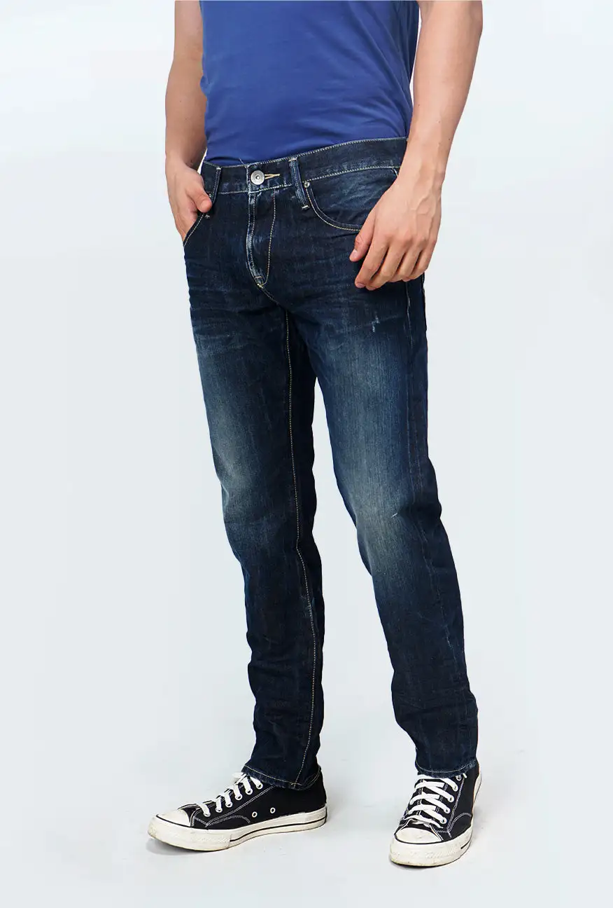 Men's Elegant Minimal Slim Fit Denim Pants