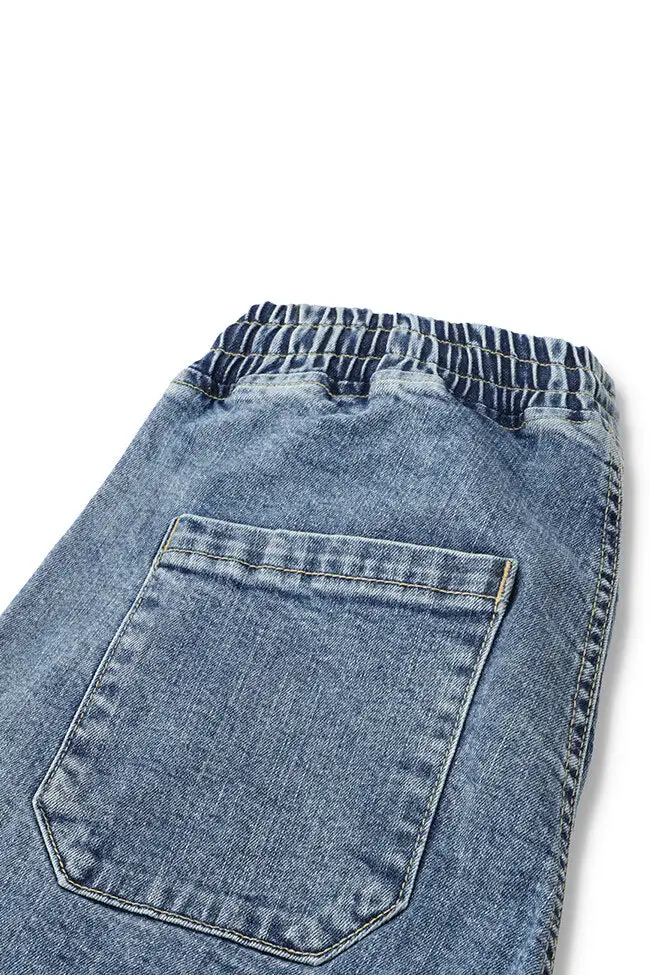 Stretch-Denim Banded-Cuff Jogger Jeans