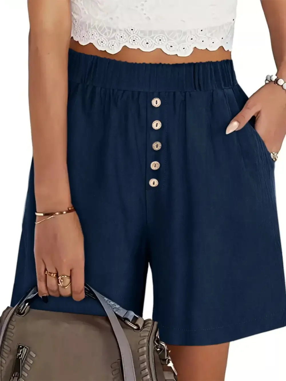 Streetwear Elastic Waist Shorts