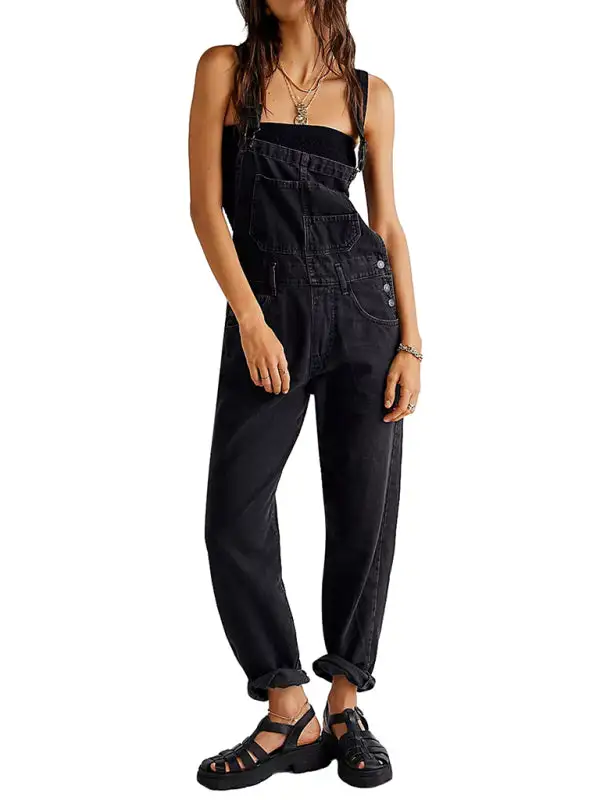 Jumpsuit Loose Overall Trousers Denim Pants
