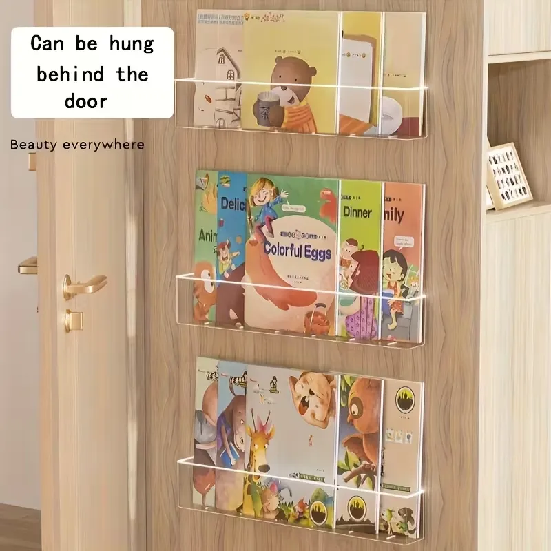 Minimalism Transparent Wall-Mounted Book Rack