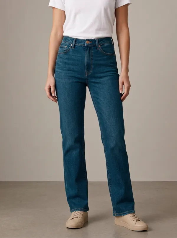 High-Rise Denim Daily-Wear Denim Jeans