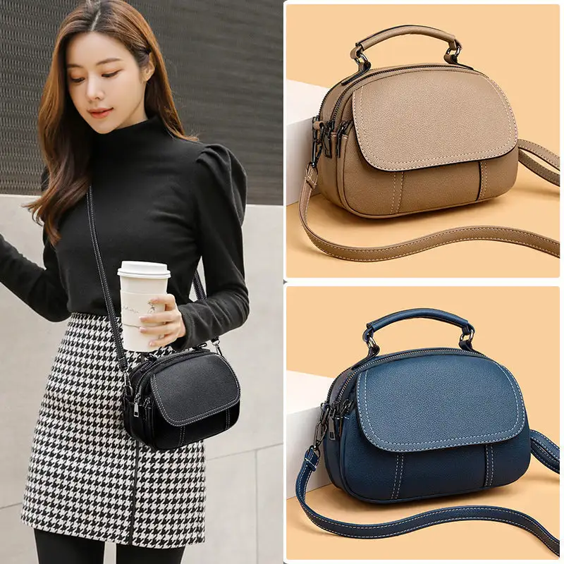 Minimal Compact Round Crossbody Bag
