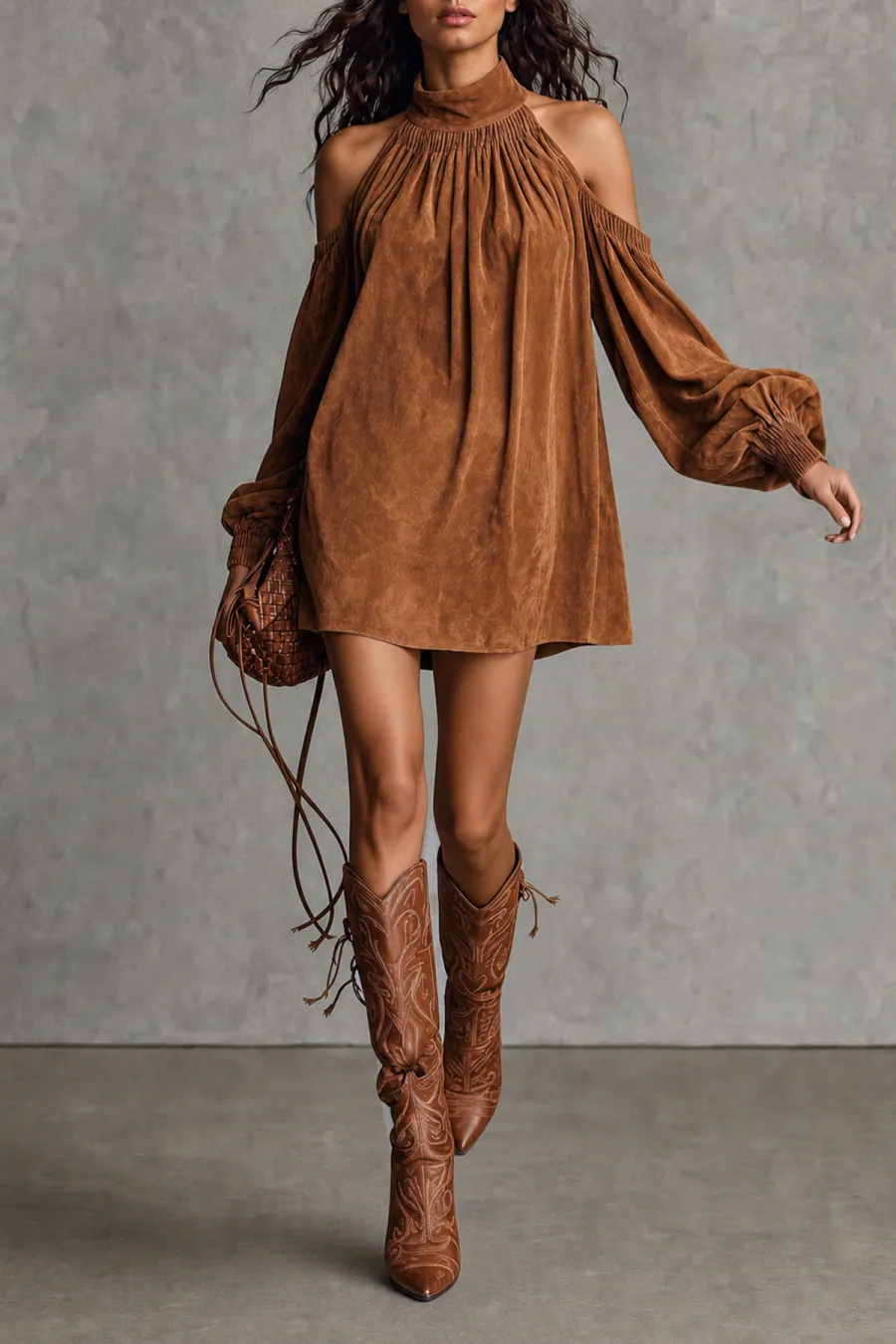Textured Mini Dress