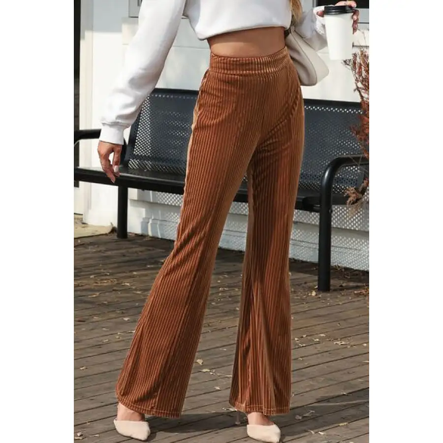 High Waist Corduroy Flare Pants
