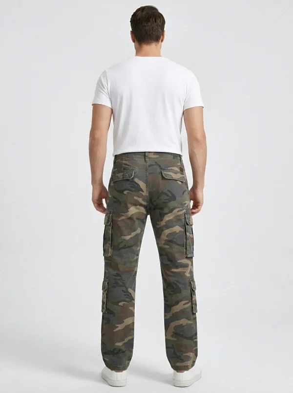 Functional Camouflage Military-Inspired Camouflage Cargo Pants
