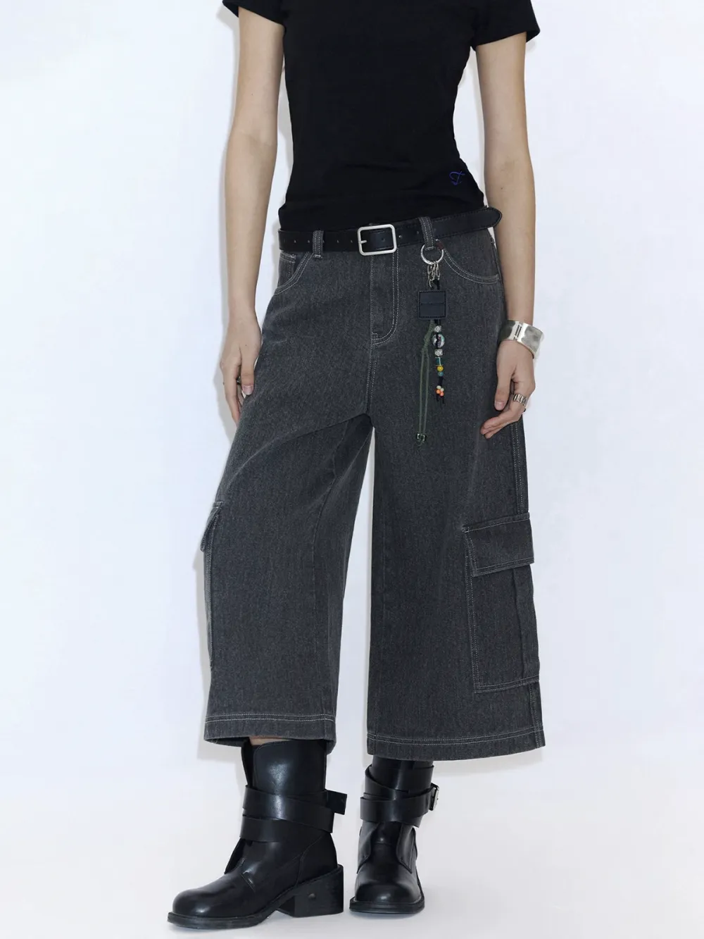 Wide-Leg Flared Striped Pants