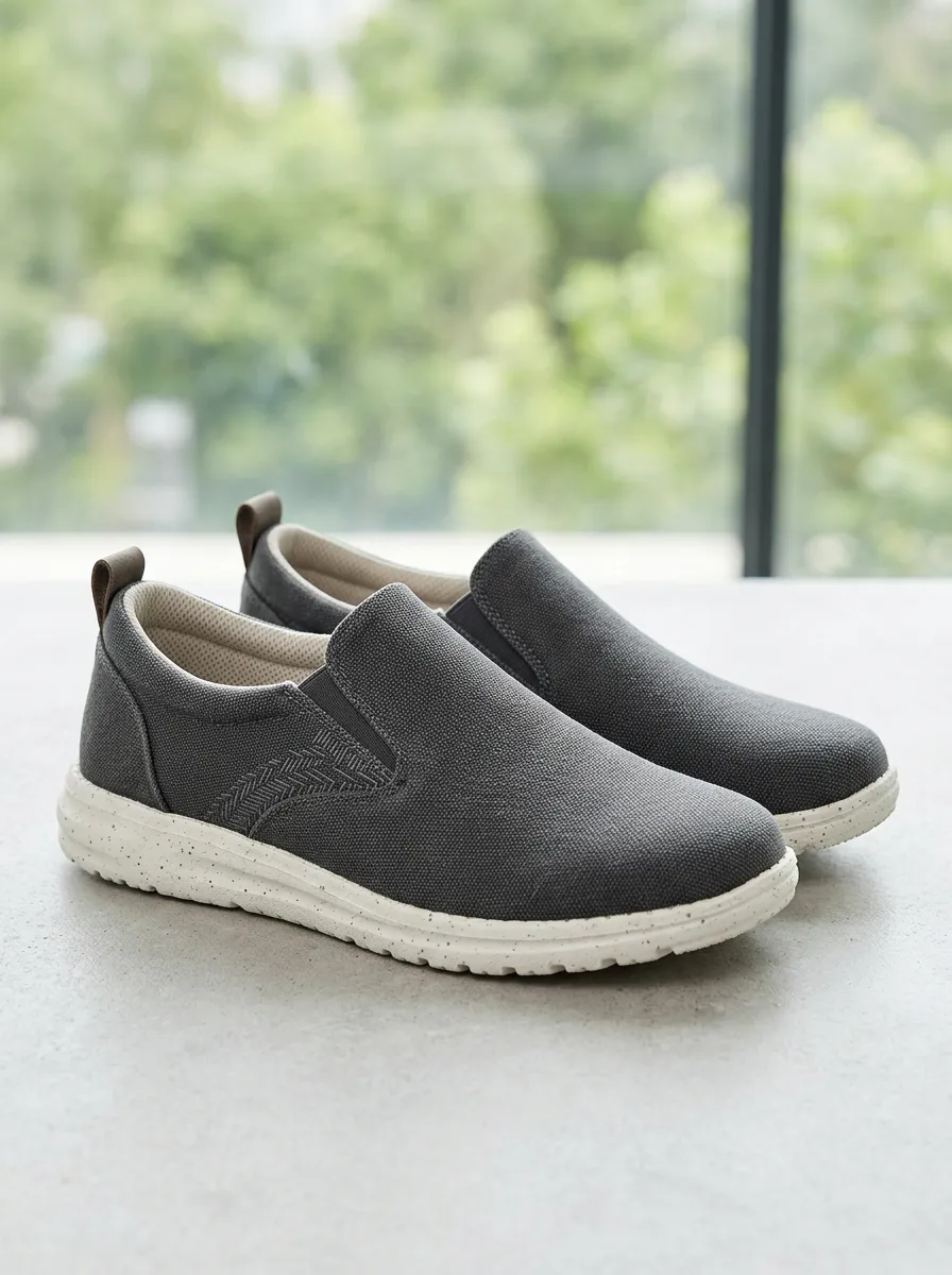 Comfort Graphic Style Men's Stretch Canvas Shoes
