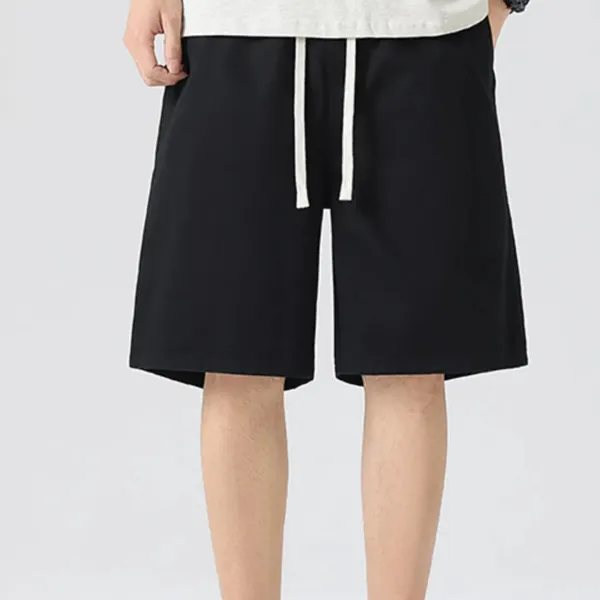 Drawstring Wide Leg Washed Casual Shorts