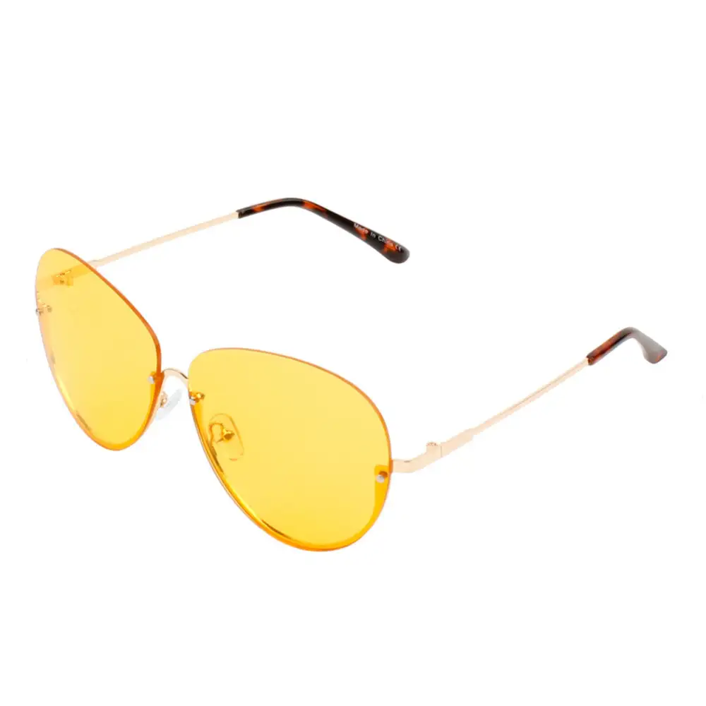 Half Frame Oversized Aviator Sunglasses