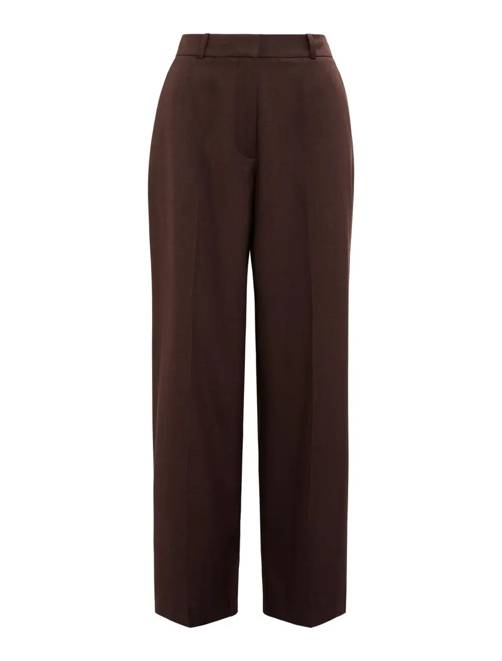 Dark Brown Petite Wide Leg Pants