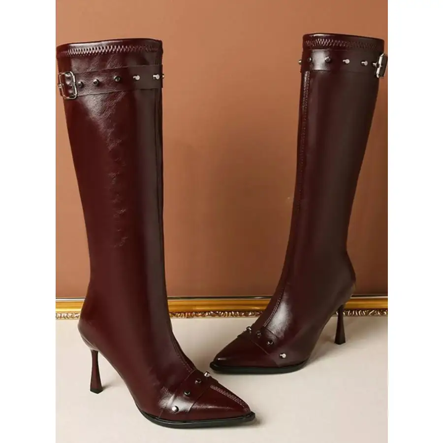 Point Toe High Heel Boots