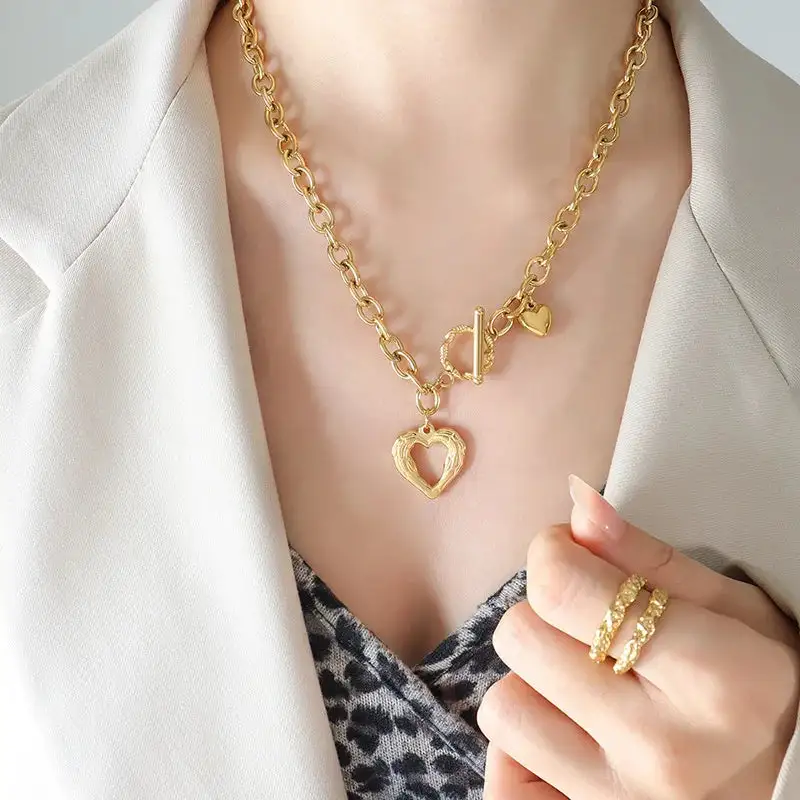 Heart Hammered Necklace