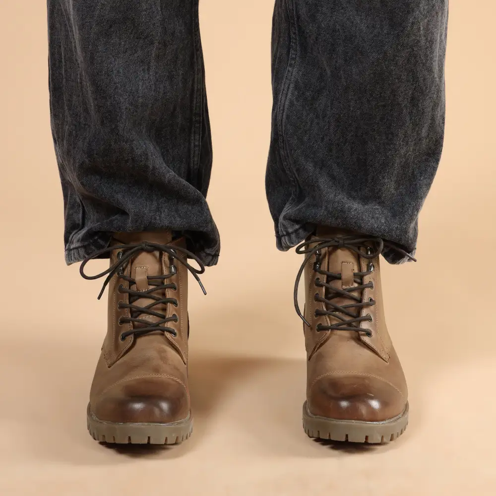 Men's Cap Toe Leather Everyday Boots