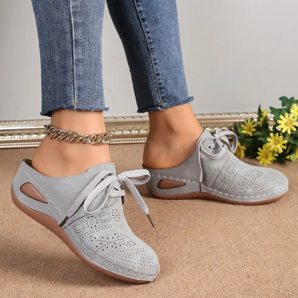 Lace Wedge Sandals