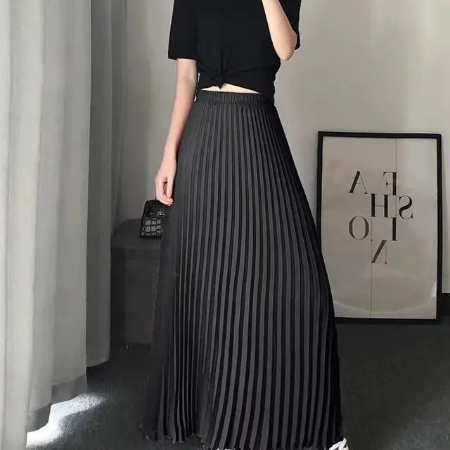 High Waist Pleated Skirt