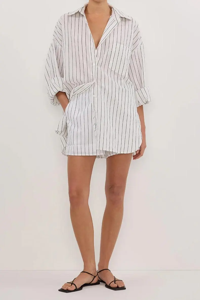 WHITE STRIPE SHIRT