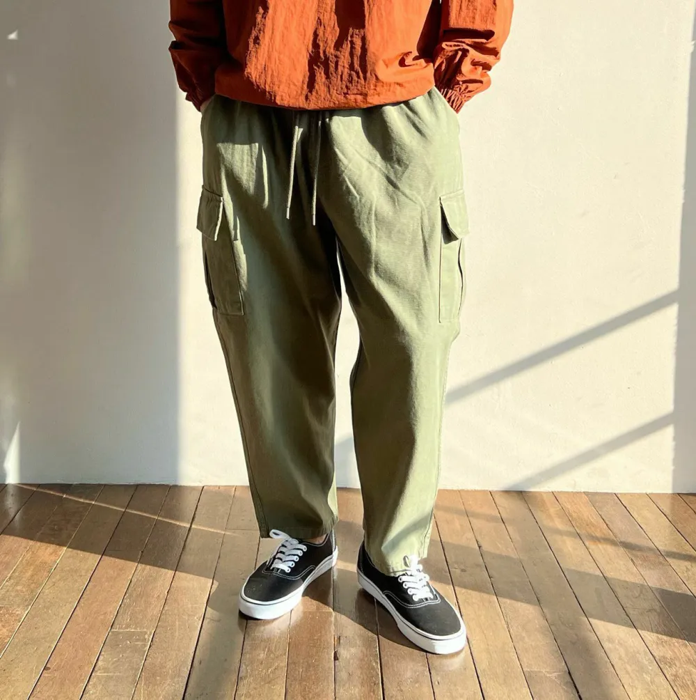 Active Washed Relaxed Solid Cargo Pants