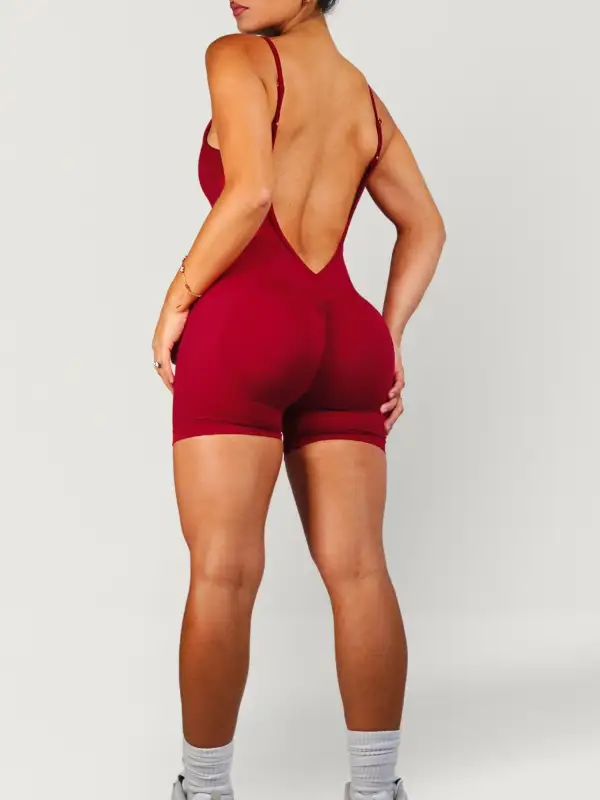 Minimal Active Backless Jumpsuit