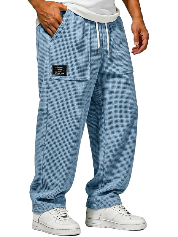Textured Knit Pocket Relaxed Trousers