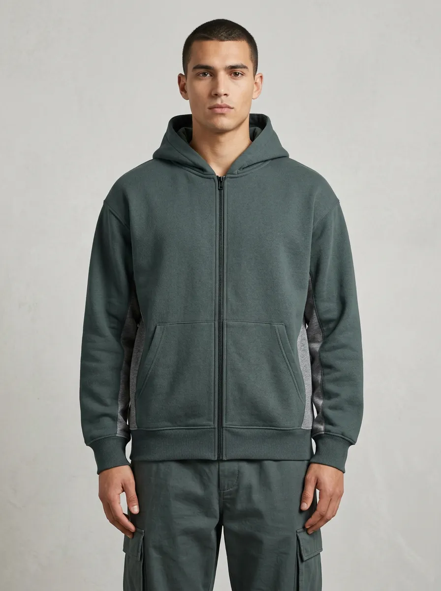 Men's Colorblock Full-Zip Hoodie