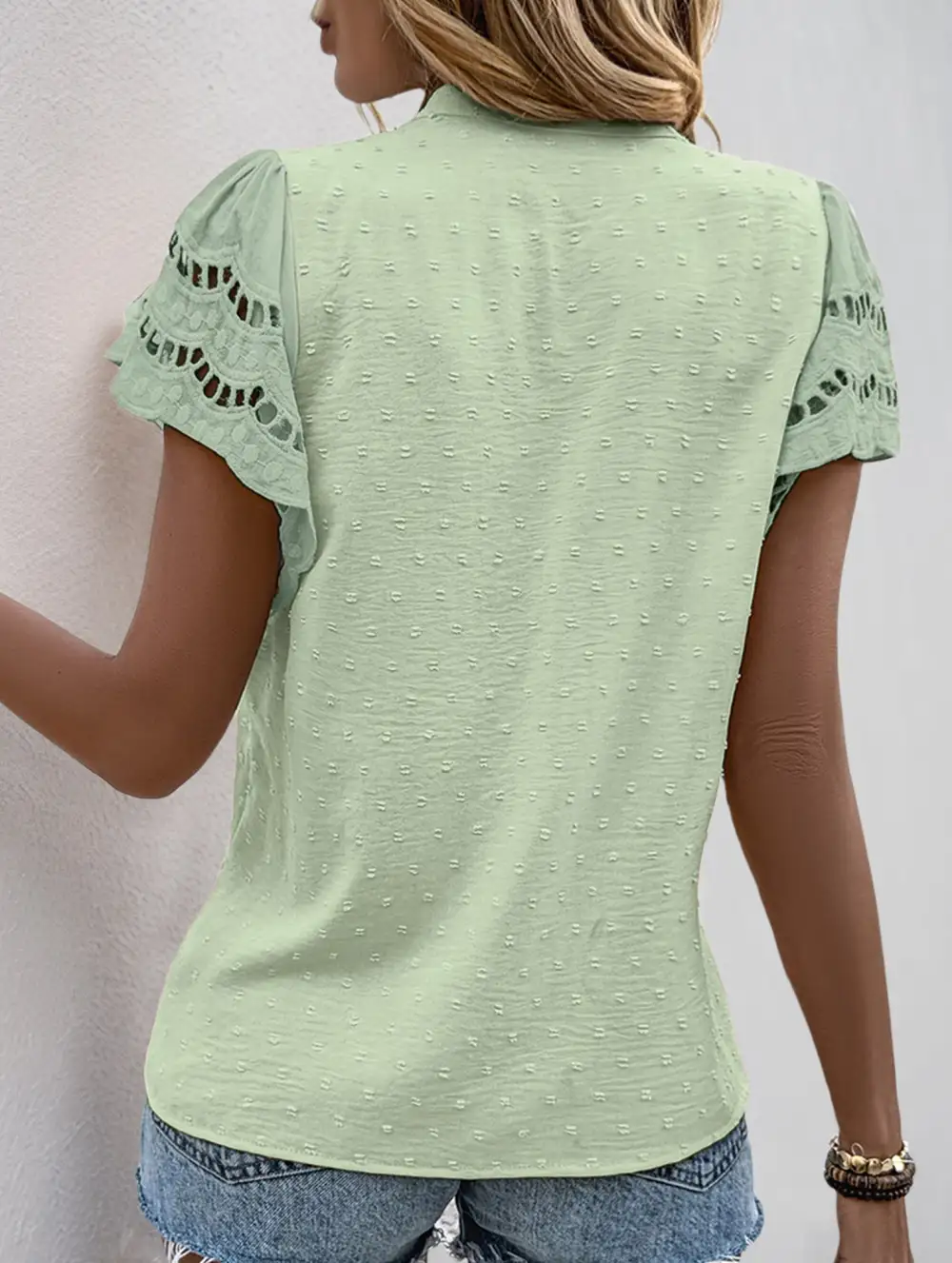 Lounge Lace Detail Ruffle Detail Blouse