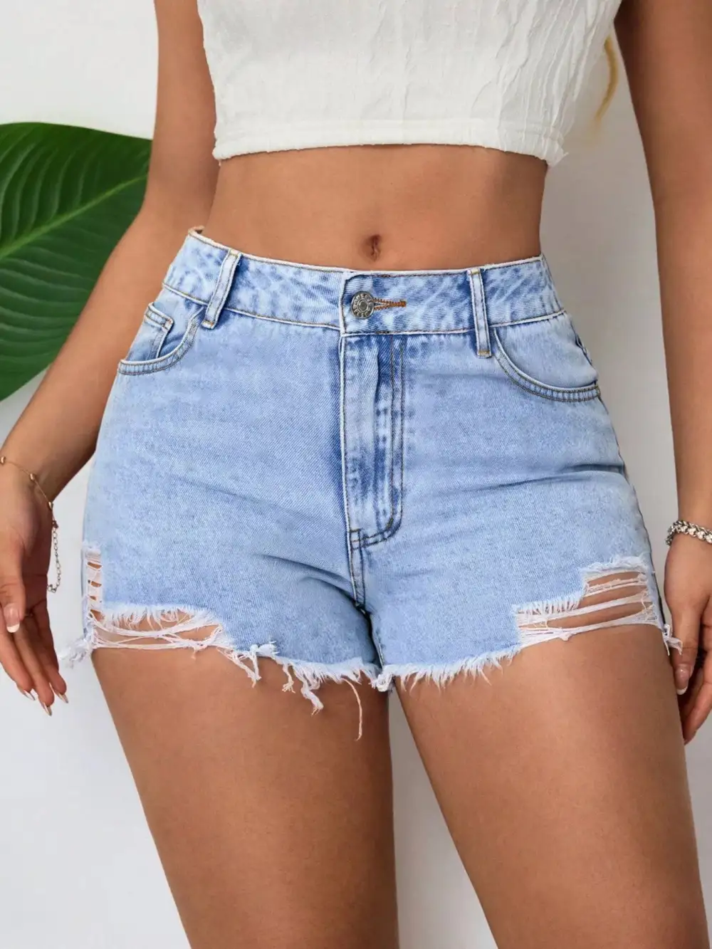 Raw Hem Shorts