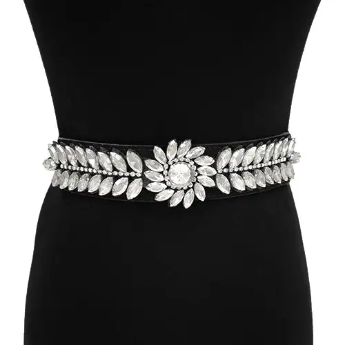 Elegant Crystal Stretch Waist Belt