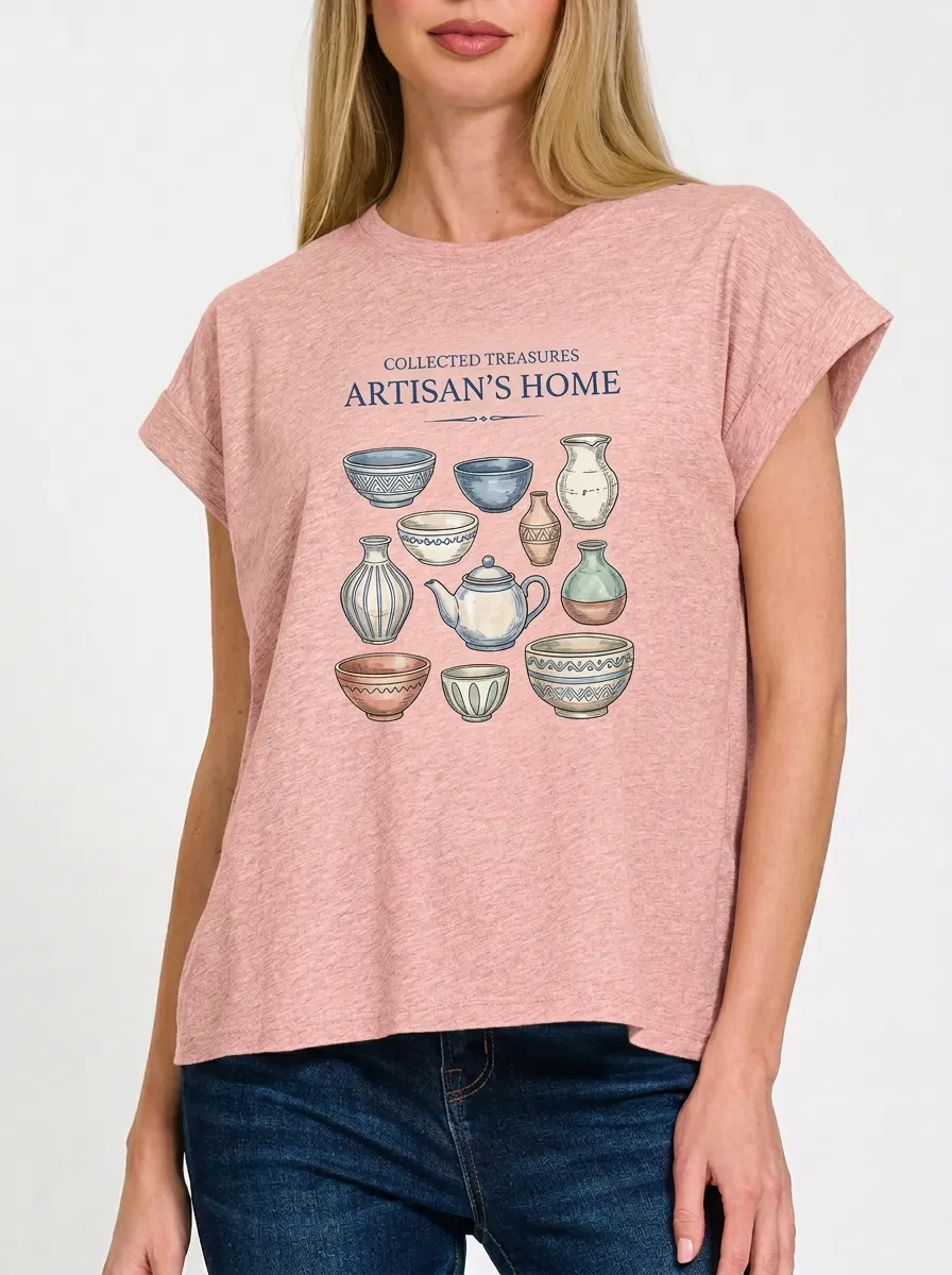 Women's Pottery Lover Artisan Home Ceramic Graphic T-Shirt