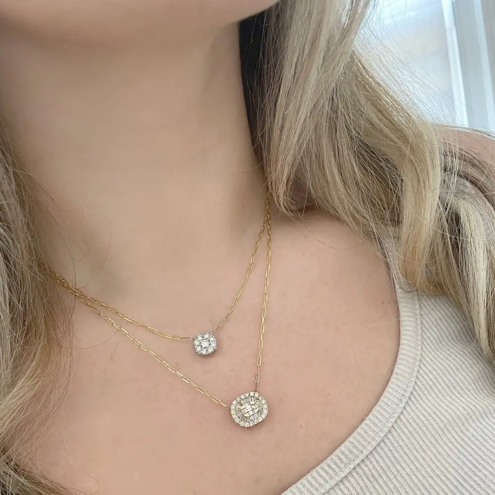 Classic Paperclip Diamond Necklace