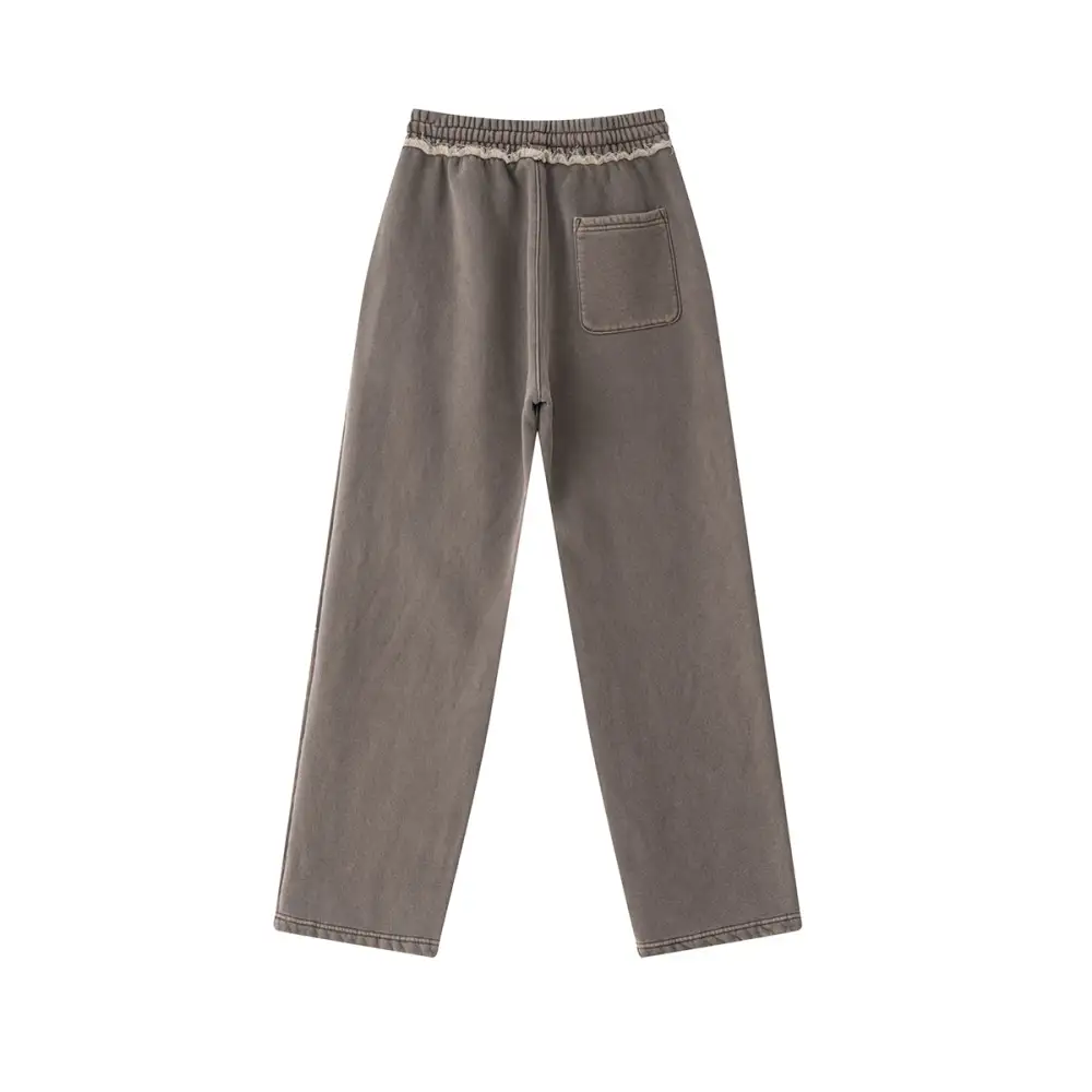 Raw Edge Straight Leg Fleece Men's Sweatpants