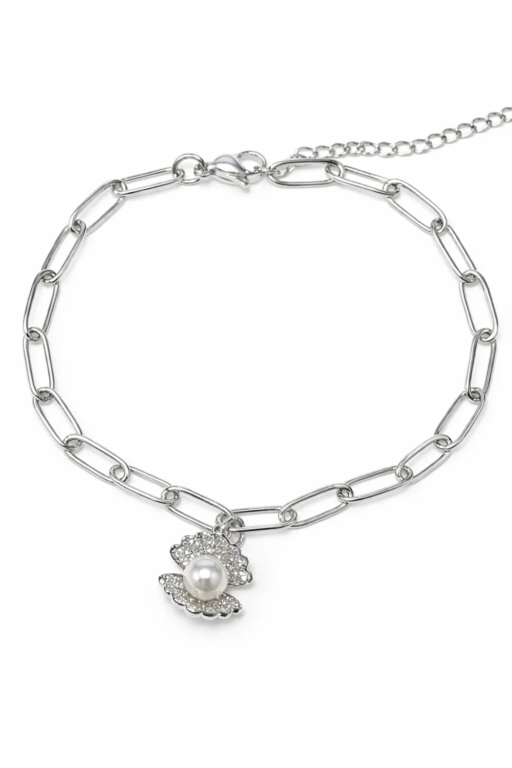 Refined Clam Pearl Charm Anklet