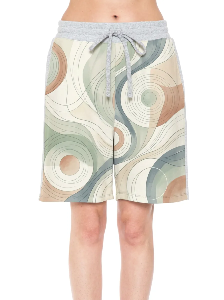 Women's Unisex Abstract Geometric Circle Graphic Shorts