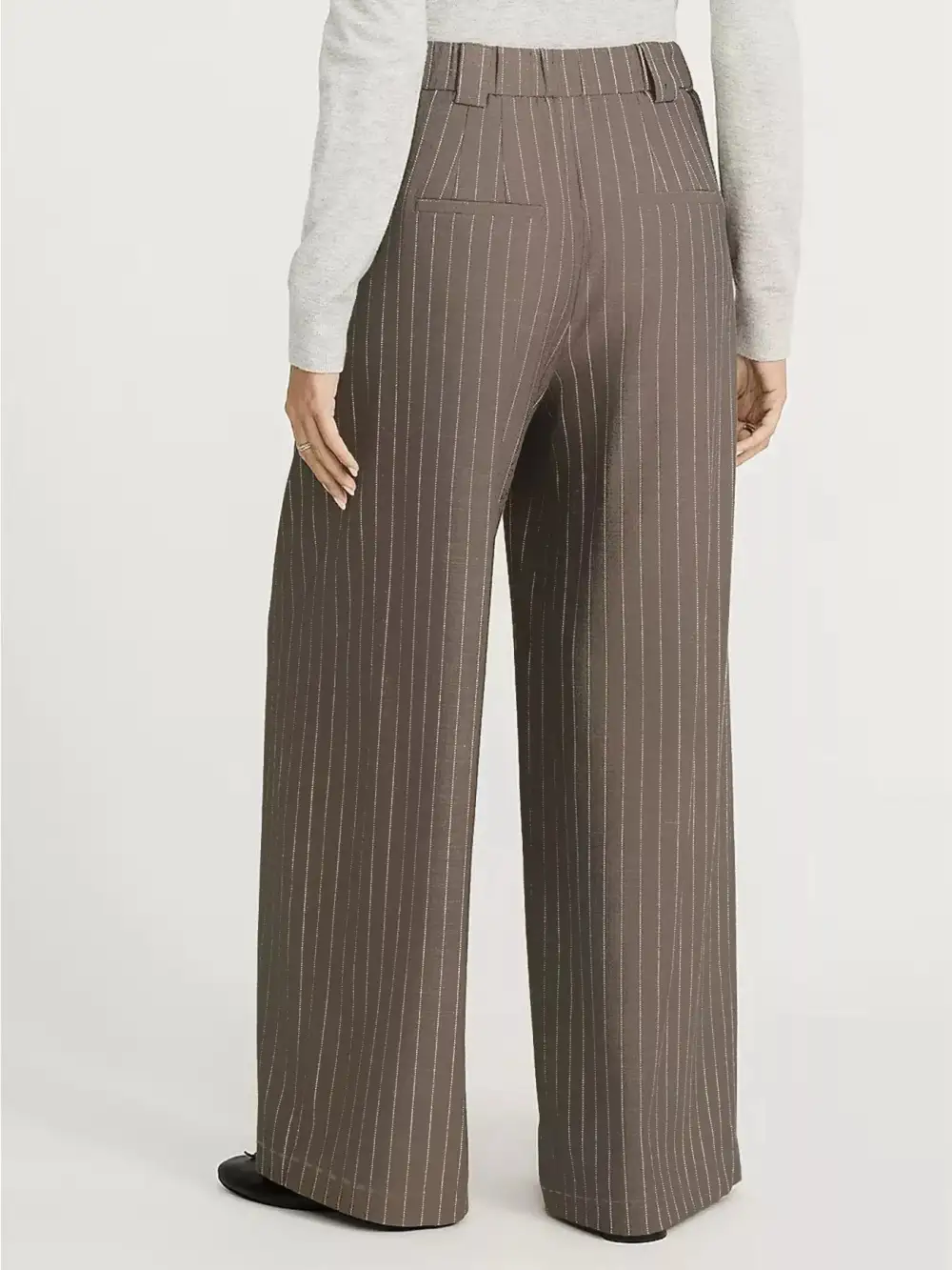 Easy Striped Wide Leg Pants