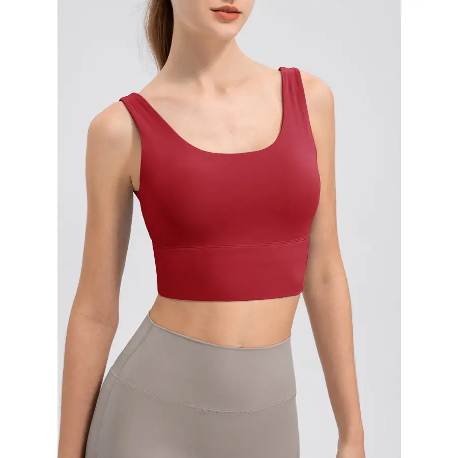 Scoop Neck Wide Strap Active Tank