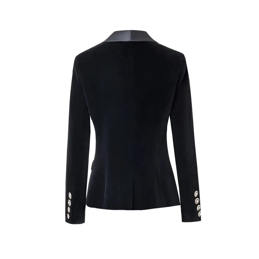 Double Breasted Velvet Blazer