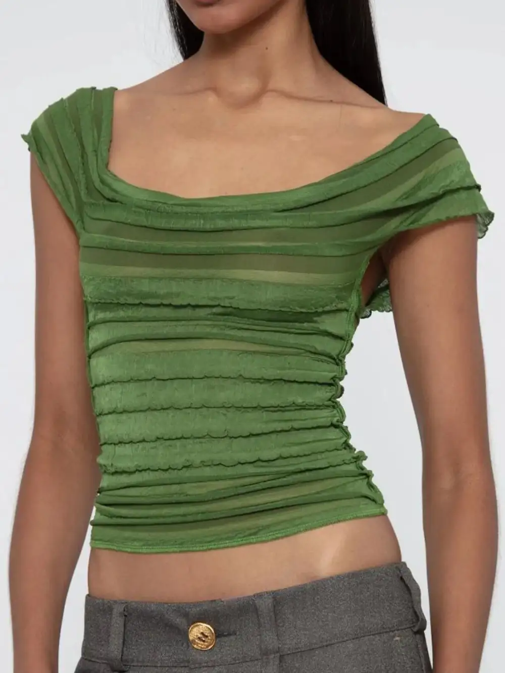 Ruched Solid Tank