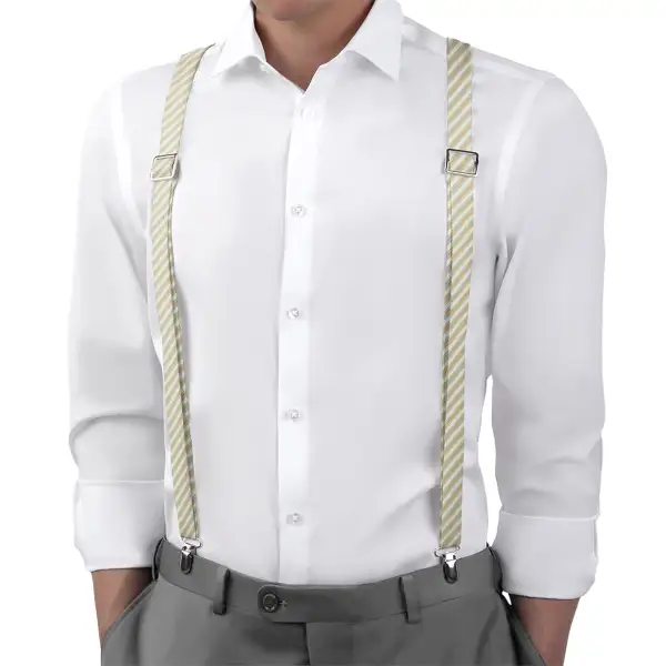 Modern Contemporary Stripe Pattern Suspenders