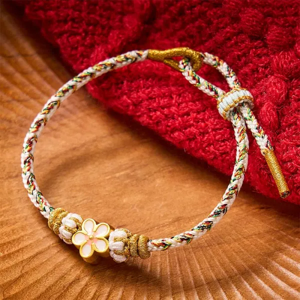 Braided Rope Flower Knowledge Bracelet