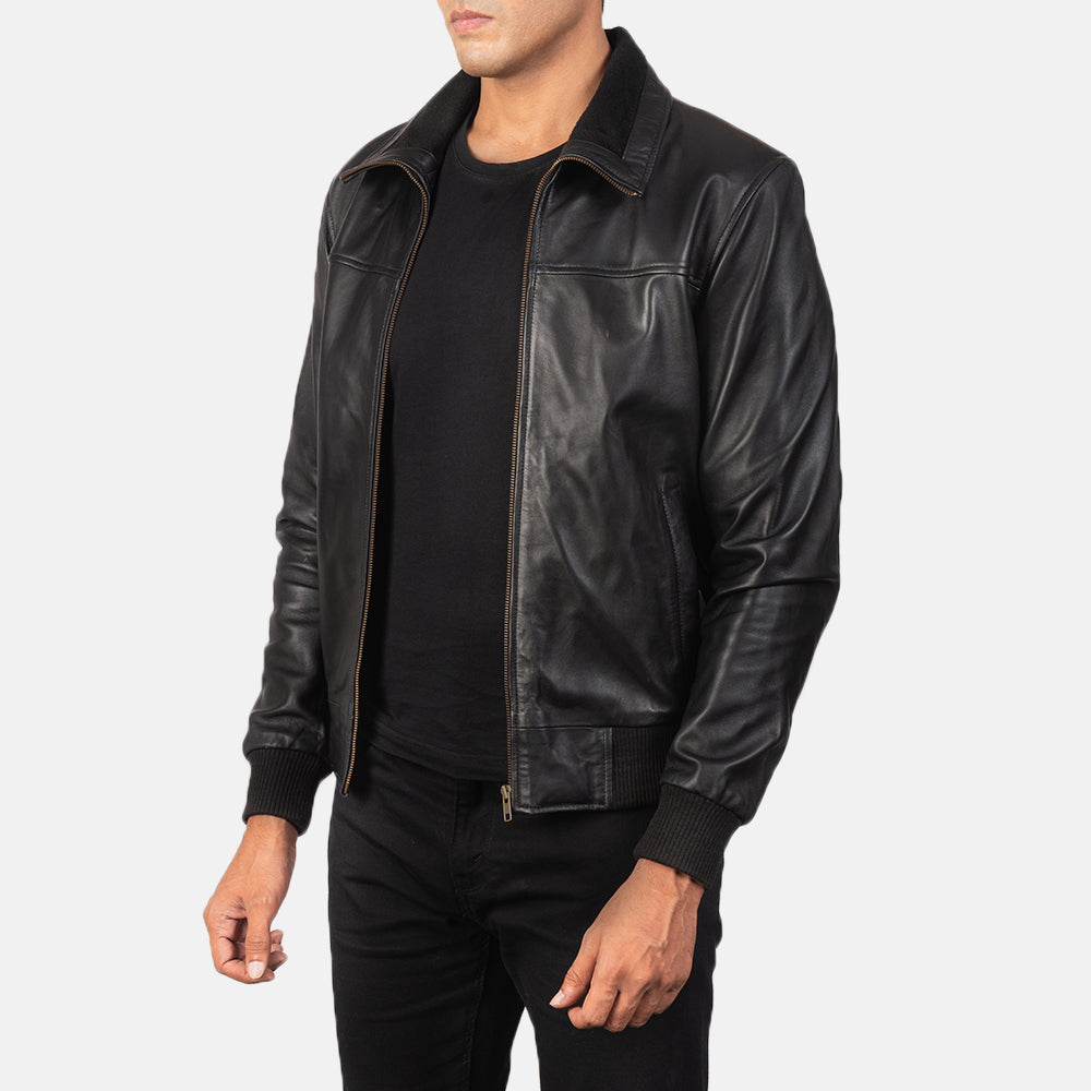 Men's Modern Bomber Leather Jacket