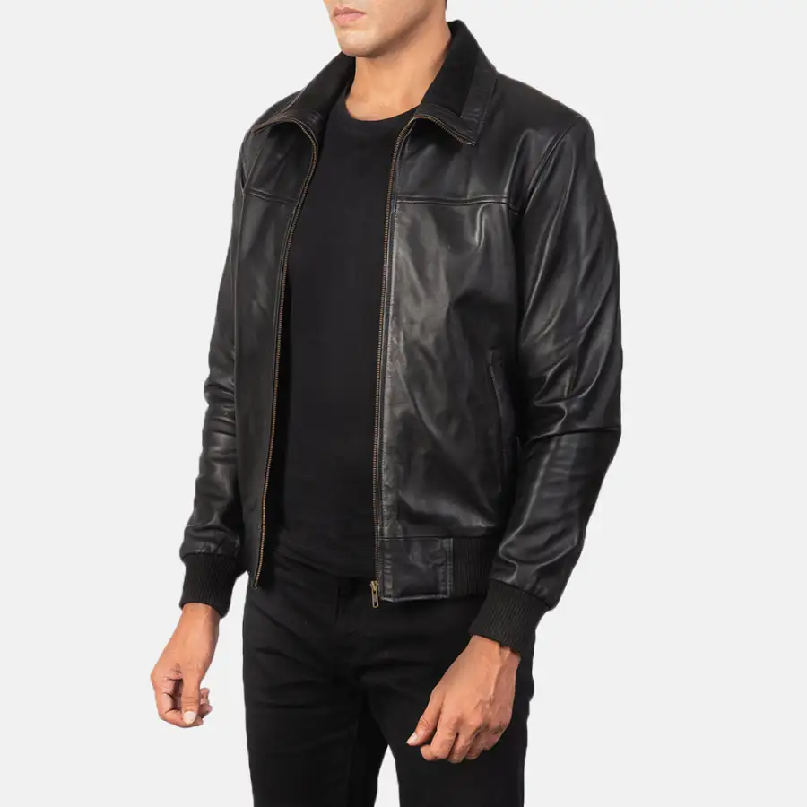 Men's Modern Bomber Leather Jacket