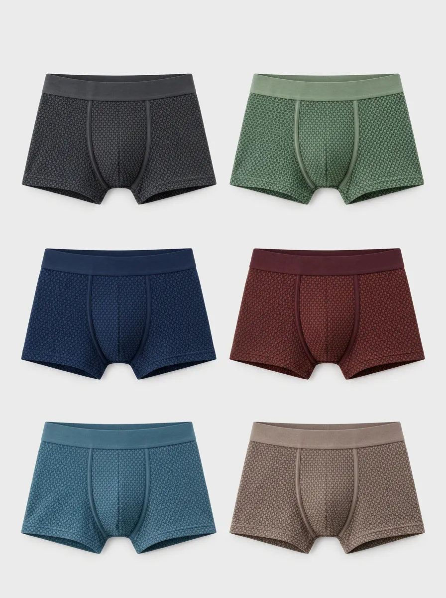 Men's Trail Geometric Pattern Multi-Pack Printed Boxer Briefs