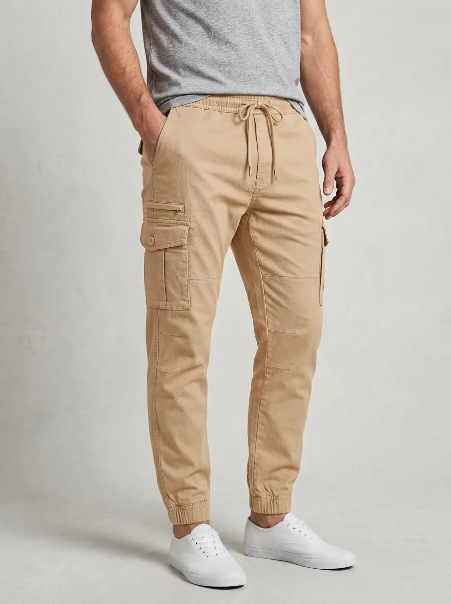 Streetwear Graphic Print Profile Men's Cargo Jogger Pants