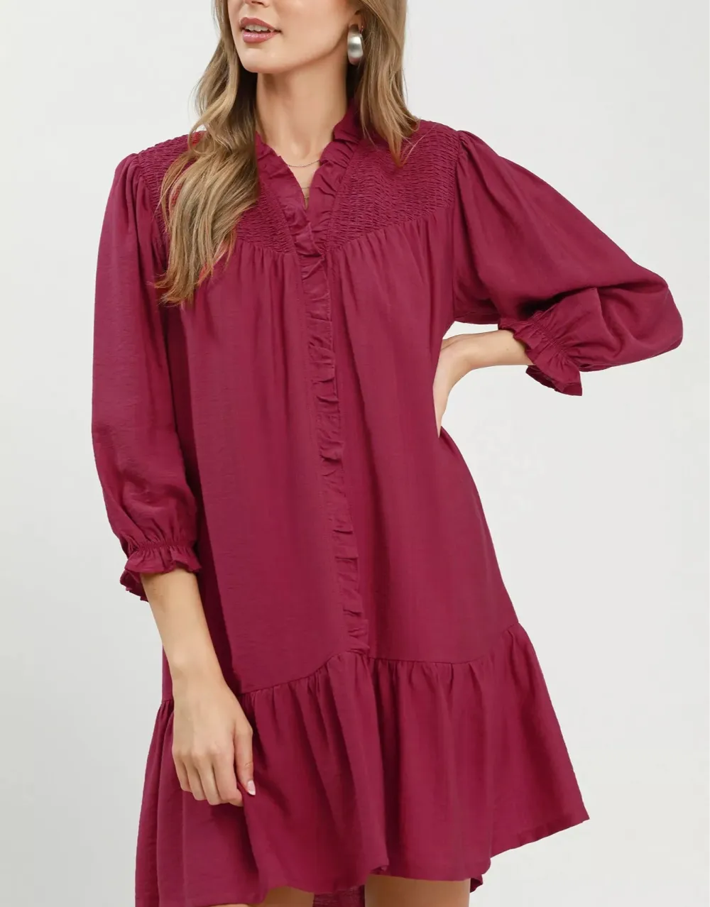 Tiered Smocked Mini Dress