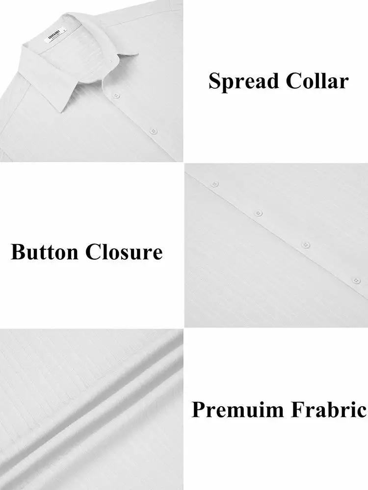 Clean Placket Textured Woven Shirt