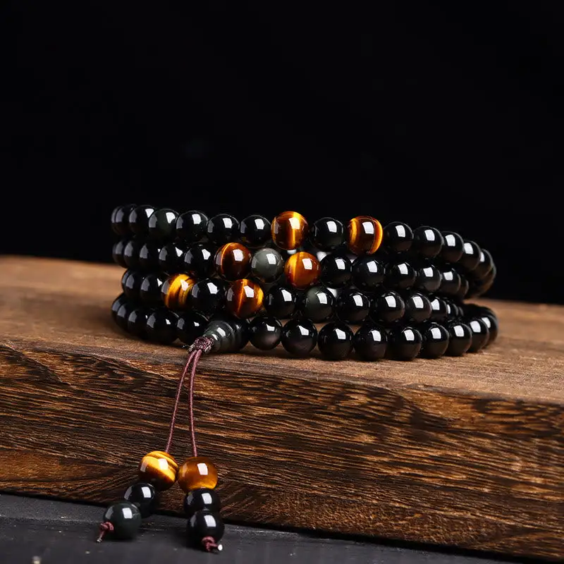Beads Obsidian Lce Obsidian Fulfilment Mala Bracelet
