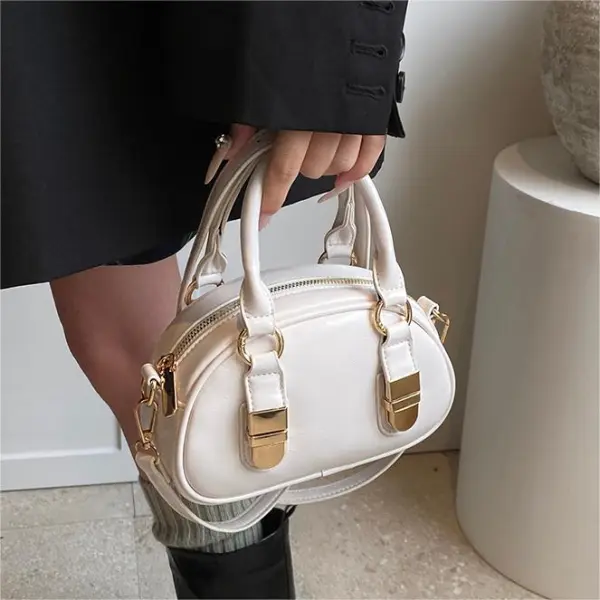 Bow Detail Curved Crossbody Bag