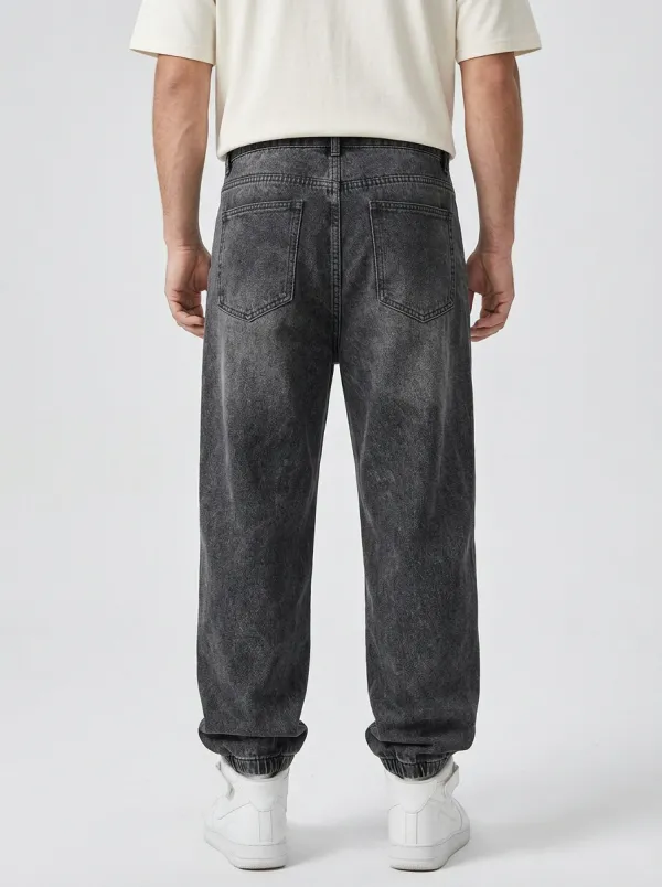 Men's Streetwear Star Flame Jeans